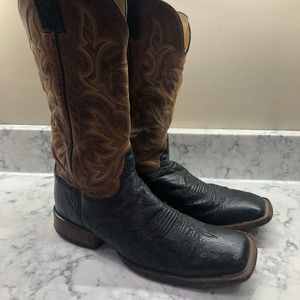 Justin Western Boots-Smooth Ostrich, 10.5D